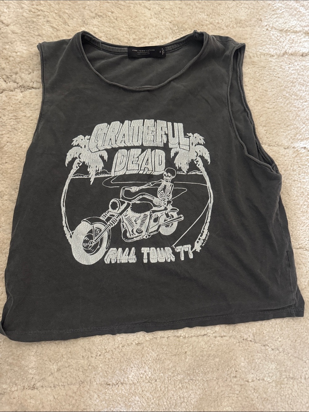 Grateful Dead Black Graphic Muscle Tank Top